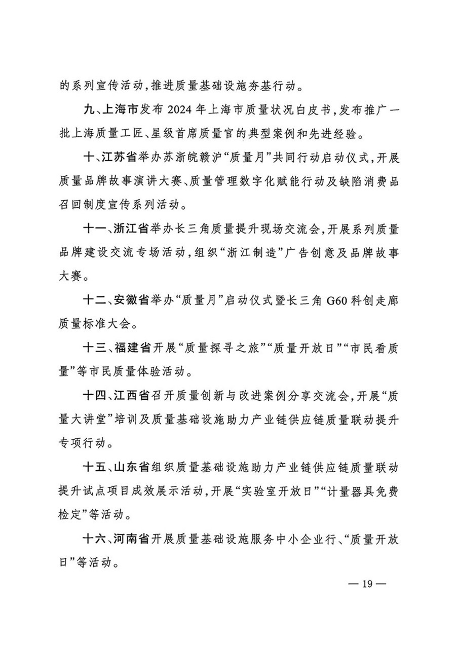 中國(guó)質(zhì)量檢驗(yàn)協(xié)會(huì)關(guān)于轉(zhuǎn)發(fā)《關(guān)于開展2024年全國(guó)&ldquo;質(zhì)量月&rdquo;活動(dòng)的通知》的函（質(zhì)檢協(xié)函〔2024〕116號(hào)）